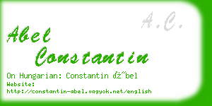 abel constantin business card